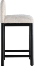 Load image into Gallery viewer, Conrad - Linen Counter Stool With Black Legs
