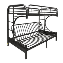 Load image into Gallery viewer, Eclipse - Twin Long Queen Futon Bunk Bed - Black