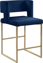 Load image into Gallery viewer, Caleb - Counter Stool with Gold Legs (Set of 2)