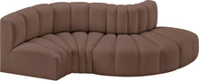 Load image into Gallery viewer, Arc - Faux Leather 4 Piece L-Shaped Modular Sofa