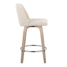 Load image into Gallery viewer, Toriano - Contemporary Fixed Height Counter Stool With Swivel & Round Footrest Modern Design (Set of 2)