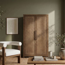 Load image into Gallery viewer, Vana - Solid Wood, Oak Veneer And Stainless Steel Storage Cabinet