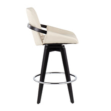 Load image into Gallery viewer, Cosmo - Contemporary Fixed Height Counter Stool With Swivel And Round Footrest (Set of 2)
