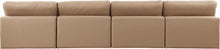 Load image into Gallery viewer, Comfy - Faux Leather Modular Armless Sofa 4 Pieces - Tan