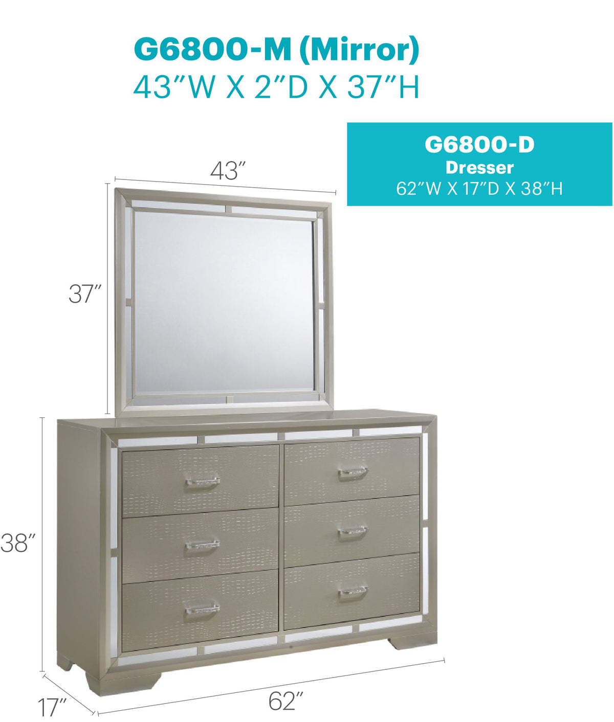 Alana - Dresser - Champagne