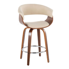 Load image into Gallery viewer, Vintage Mod - Mid Century Modern Fixed Height Counter Stool With Swivel With Round Footrest (Set of 2)