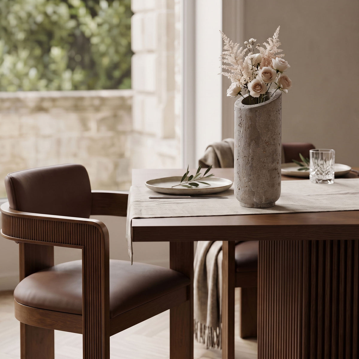 Lochlan - Travertine Vase
