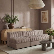 Load image into Gallery viewer, Rummi - Velvet Performance Fabric Upholstered 3 Piece Modular Armless Sofa