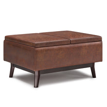 Load image into Gallery viewer, Owen - Tray Top Small Coffee Table Upholstered Storage Ottoman