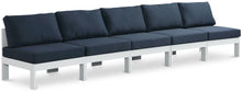 Load image into Gallery viewer, Nizuc - Outdoor Patio 5 Seat Modular Armless Sofa With White Frame
