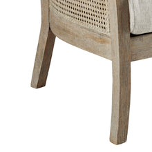 Load image into Gallery viewer, Cane Armchair With High Density Foam - Cream / Reclaimed Natural