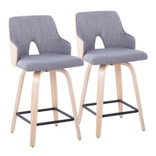 Load image into Gallery viewer, Stella - Contemporary Fixed Height Counter Stool With Swivel Square Footrest (Set of 2)