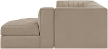 Load image into Gallery viewer, Rummi - Velvet Performance Fabric Upholstered 4 Piece Modular Sectional, With Reverse Corner Chair