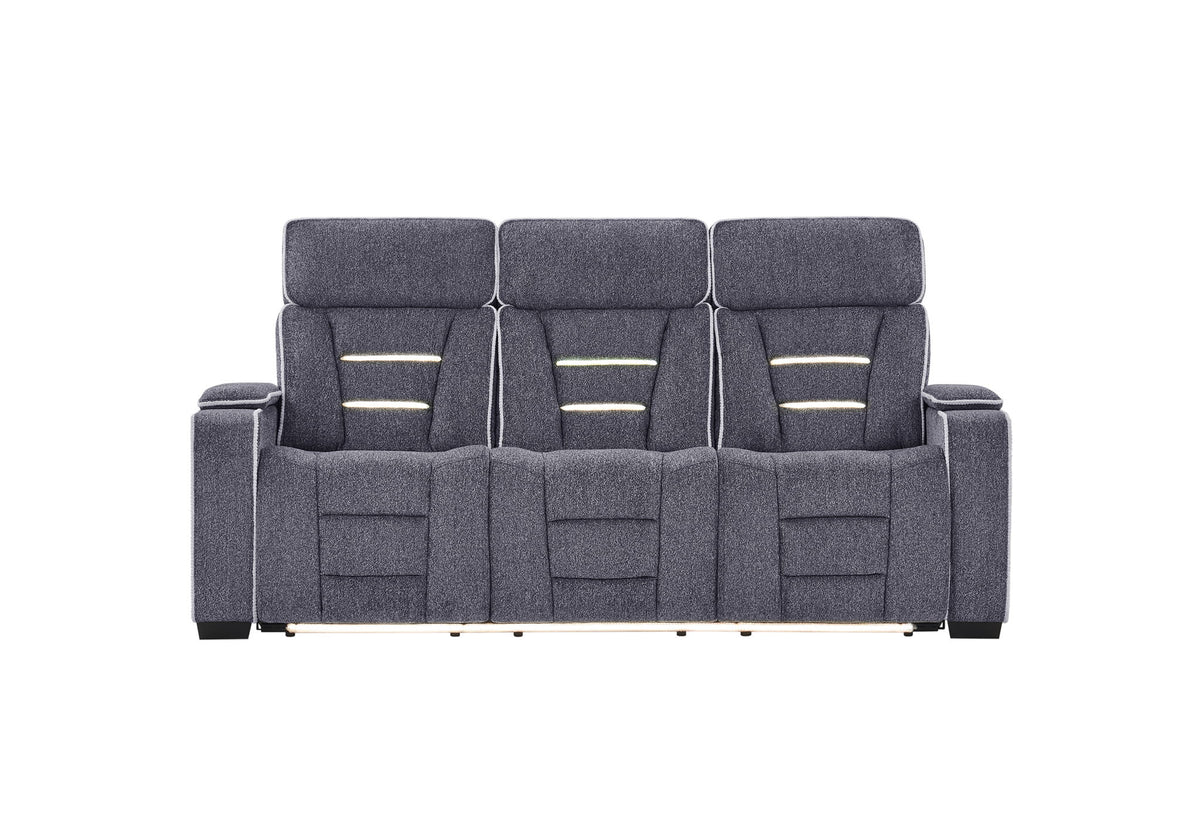 U1895 - P2 Reclining Sofa / Console Reclining Loveseat - Dark Gray