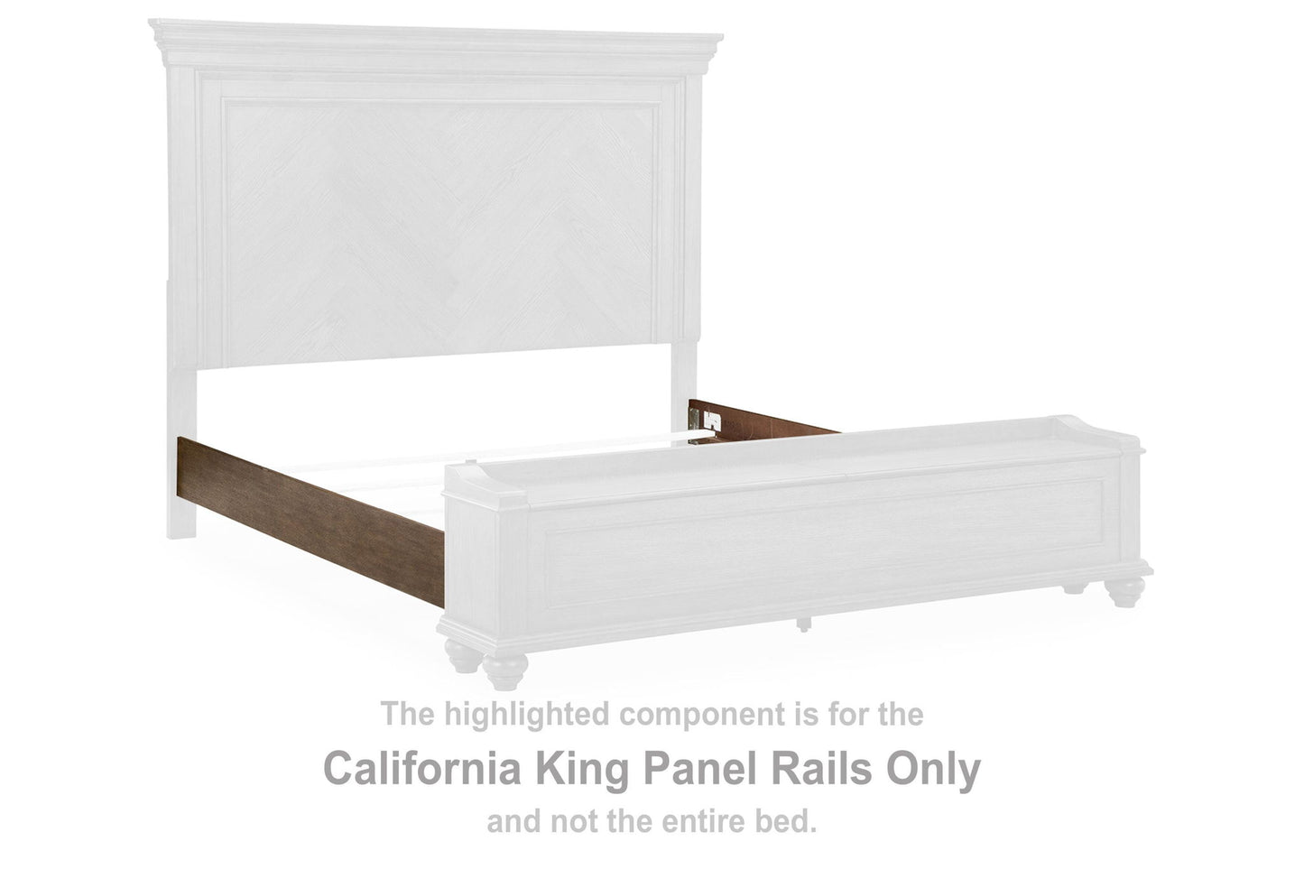 Karallin - California King Panel Rails - Medium Brown