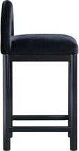 Load image into Gallery viewer, Conrad - Velvet Counter Stool With Black Legs