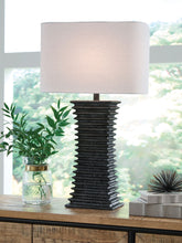 Load image into Gallery viewer, Golzar - Poly Table Lamp - Black