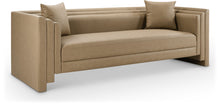 Load image into Gallery viewer, Everett - Vegan Leather 88.5" Upholstered Sofa - Tan