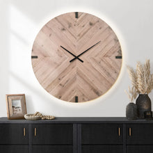 Load image into Gallery viewer, Wall Clock, Round, Large Oversized - Brown