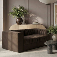 Load image into Gallery viewer, Rummi - Velvet Performance Fabric Upholstered 2 Piece Modular Loveseat