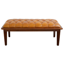 Load image into Gallery viewer, Arden - Bench With Buttons - Brown / Rustic / Tan