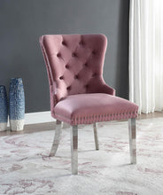 Load image into Gallery viewer, D2082 - Velvet Dining Side Chair With Chrome Legs (Set of 2)