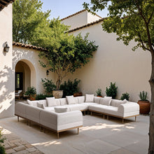 Load image into Gallery viewer, Laguna - 8 Piece Resilient Water Resistant Fabric 142" Upholstered Outdoor Patio Modular Sectional