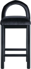 Load image into Gallery viewer, Conrad - Velvet Counter Stool With Black Legs