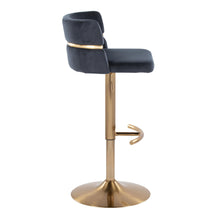 Load image into Gallery viewer, Cinch - Glam / Art Deco Adjustable Barstool With Swivel With Rounded T Footrest (Set of 2)