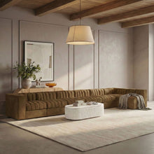 Load image into Gallery viewer, Rummi - Velvet Performance Fabric Upholstered 7 Piece Modular Sectional, L-Shaped (Right)