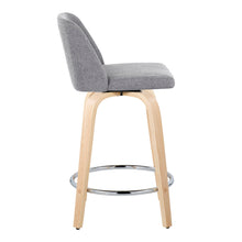 Load image into Gallery viewer, Toriano - Contemporary Fixed Height Counter Stool & Swivel And Round Footrest (Set of 2)