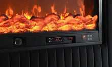 Load image into Gallery viewer, B543 - Velvet Bed With Fireplace & Bluetooth Speaker & USB