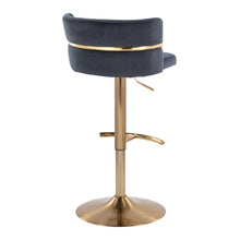 Load image into Gallery viewer, Cinch - Glam / Art Deco Adjustable Barstool With Swivel With Rounded T Footrest (Set of 2)
