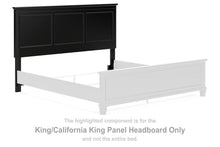 Load image into Gallery viewer, Lanolee - King/Cal King Panel Headboard - Black