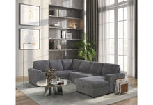 Load image into Gallery viewer, U2660 - Sectional With Pull Out Sofa Bed - Gray