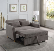Load image into Gallery viewer, Justine - Convertible Sleeper Loveseat - Brown