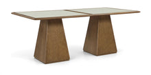 Load image into Gallery viewer, Atrium - Glass Top And Wood Base Dining Table