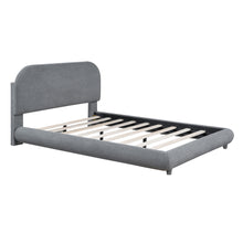 Load image into Gallery viewer, Upholstered Platform Bed With Thick Solid Frame And Stylish Curve-Shaped Design