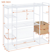 Load image into Gallery viewer, Open Style Wardrobe With Hanging Rails, Shelves And Drawers