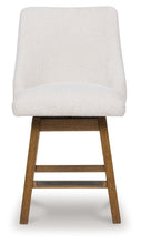 Load image into Gallery viewer, Cabalynn - Upholstered Swivel Barstool (Set of 2) - Oatmeal / Light Brown