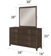 Load image into Gallery viewer, Galaxy Home Kenzo Mirror Brown