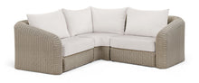 Load image into Gallery viewer, Seacrest - Olefin Water Resistant Fabric And Wicker 3 Piece Outdoor Patio Modular Sectional
