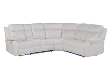 Load image into Gallery viewer, U6026 - Right Facing Console Reclining Loveseat With Recliner, LED And Speaker - White