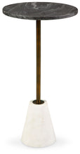 Load image into Gallery viewer, Caramont - Accent Table with White Base - Black / White / Gold Finish
