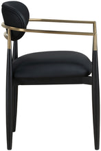 Load image into Gallery viewer, Riccio - Faux Leather Dining Arm Chair (Set of 2) - Black And Gold Frame