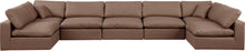 Load image into Gallery viewer, Comfy - 7 Piece Faux Leather Modular Armless Sectional