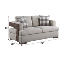 Load image into Gallery viewer, Niamey - Loveseat With 2 Toss Pillows - Walnut