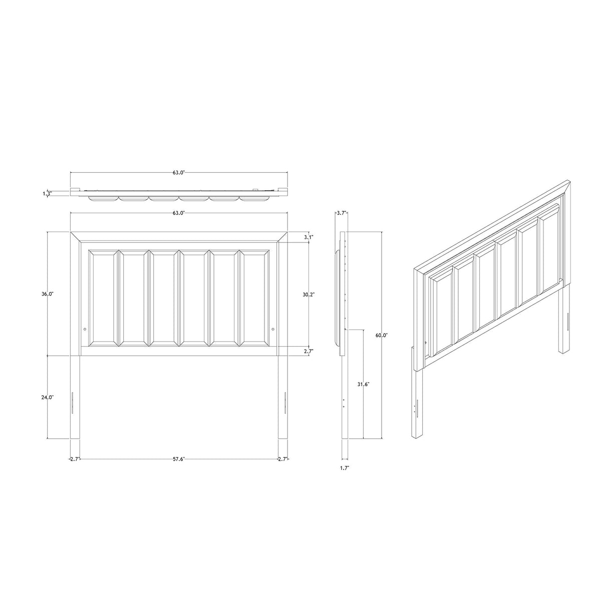 Skye - Queen Bed - White