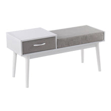 Load image into Gallery viewer, Telephone Contemporary Bench With Pull Out Drawer