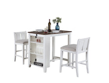 Load image into Gallery viewer, Graham - 3 Piece Small Space Counter Height Dining Table With Shelves And 2 Chairs (Set of 3)